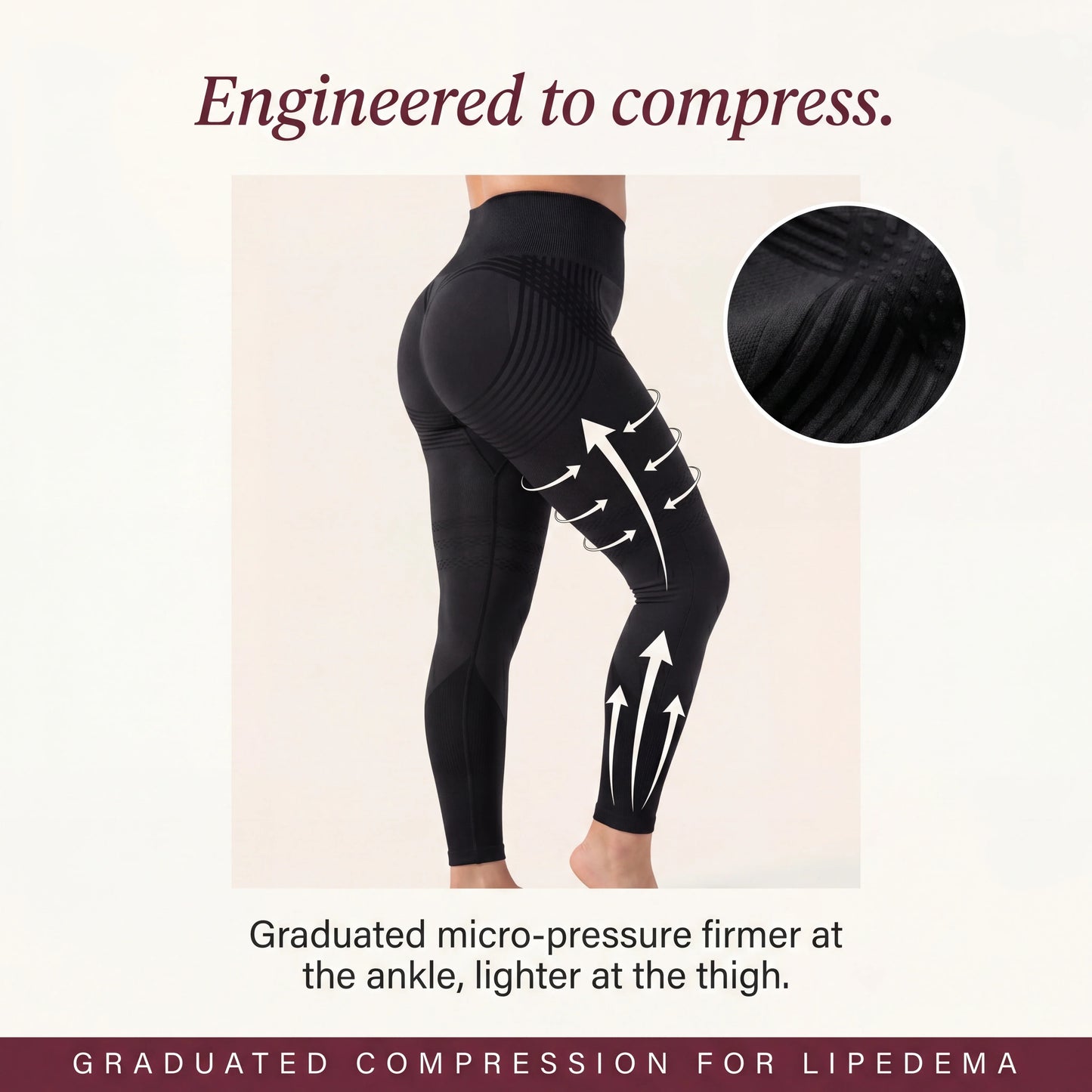 Engineered to compress - Graduated compression for lipedema