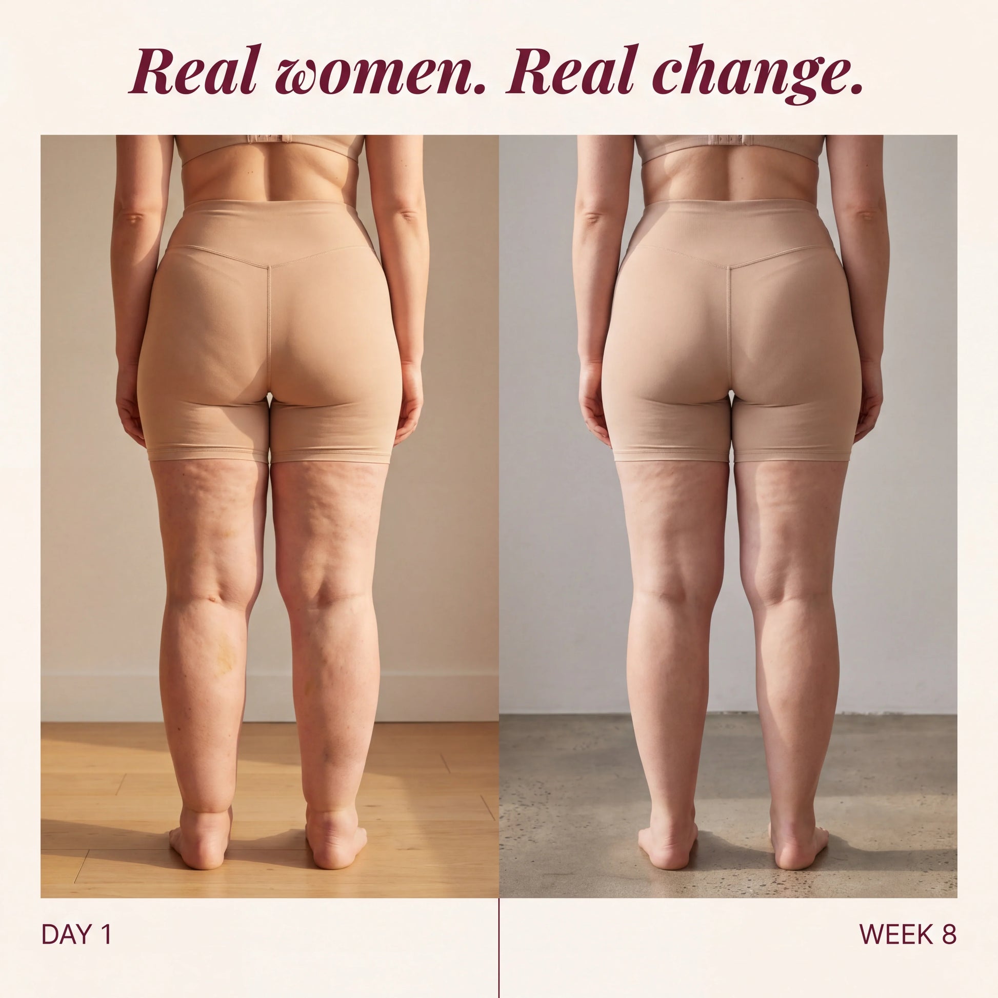 Real women. Real change. - Day 1 to Week 8 transformation